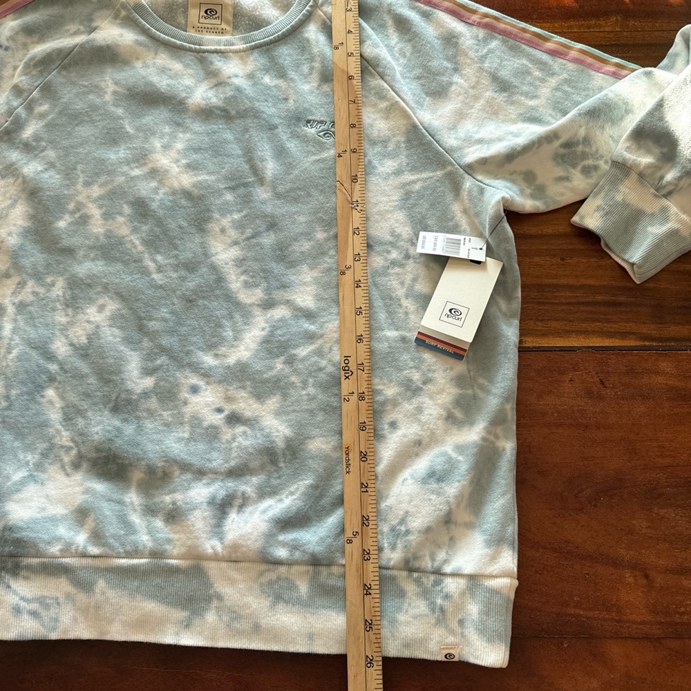 Rip Curl Twin Fin Sweatshirt With Logo and Stiched Sleeving Women Size Small - Picture 6 of 10